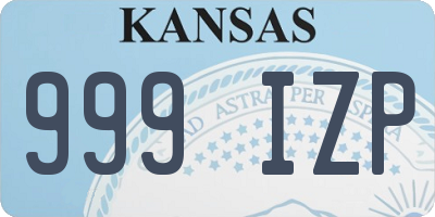 KS license plate 999IZP