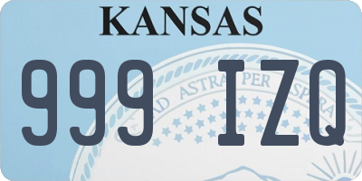 KS license plate 999IZQ