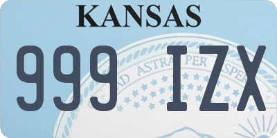 KS license plate 999IZX