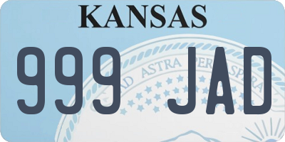 KS license plate 999JAD
