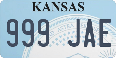 KS license plate 999JAE