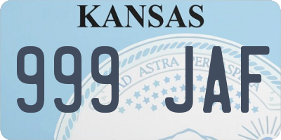 KS license plate 999JAF