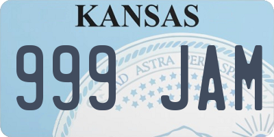 KS license plate 999JAM