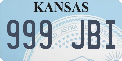 KS license plate 999JBI