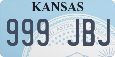 KS license plate 999JBJ