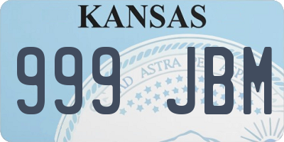 KS license plate 999JBM
