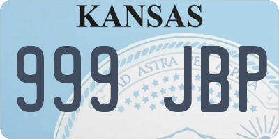KS license plate 999JBP