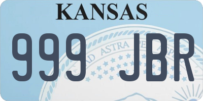 KS license plate 999JBR