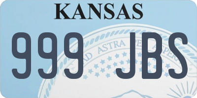 KS license plate 999JBS