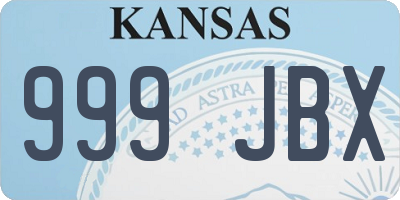 KS license plate 999JBX