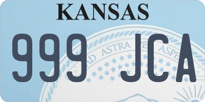 KS license plate 999JCA