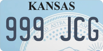 KS license plate 999JCG