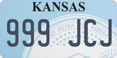 KS license plate 999JCJ