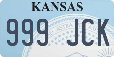 KS license plate 999JCK