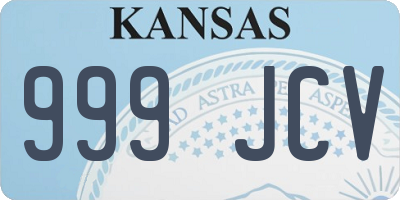 KS license plate 999JCV