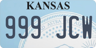 KS license plate 999JCW