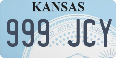 KS license plate 999JCY