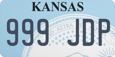 KS license plate 999JDP