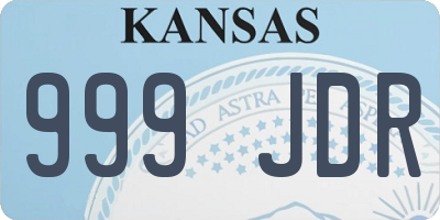 KS license plate 999JDR