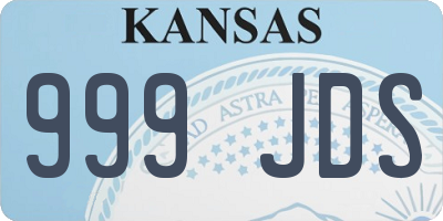 KS license plate 999JDS