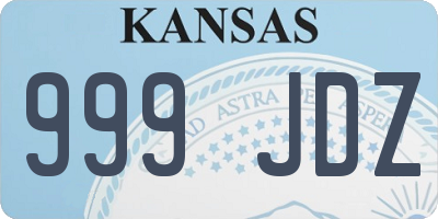 KS license plate 999JDZ