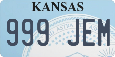 KS license plate 999JEM