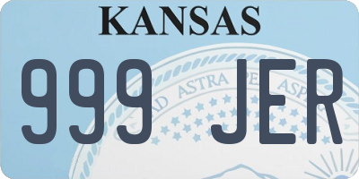 KS license plate 999JER