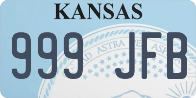 KS license plate 999JFB