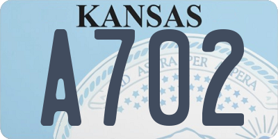 KS license plate A702