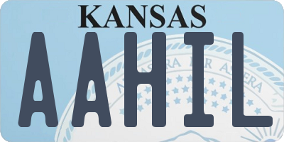 KS license plate AAHIL