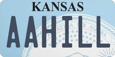KS license plate AAHILL