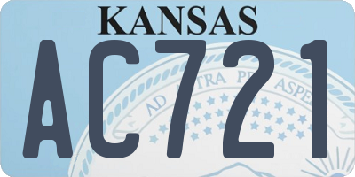KS license plate AC721