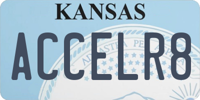 KS license plate ACCELR8