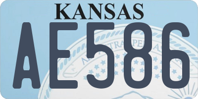 KS license plate AE586