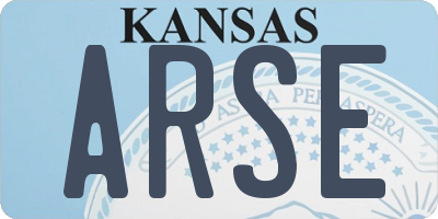 KS license plate ARSE