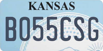KS license plate B055CSG