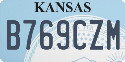 KS license plate B769CZM