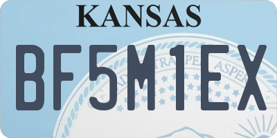 KS license plate BF5M1EX
