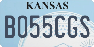 KS license plate BO55CGS
