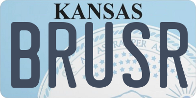 KS license plate BRUSR