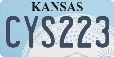 KS license plate CYS223