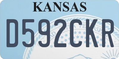 KS license plate D592CKR