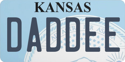 KS license plate DADDEE