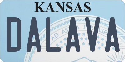 KS license plate DALAVA