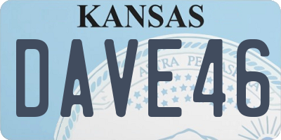 KS license plate DAVE46