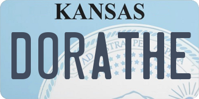 KS license plate DORATHE