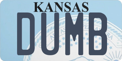 KS license plate DUMB