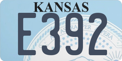 KS license plate E392