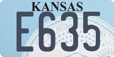 KS license plate E635