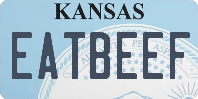 KS license plate EATBEEF